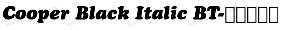 Cooper Black Italic BT字体转换